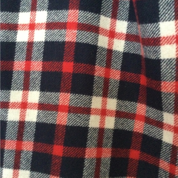 Talbots A-line Plaid Wool Blend Skirt size 12P. Red/Blue/Cream. Lining is Blue - Picture 2 of 7
